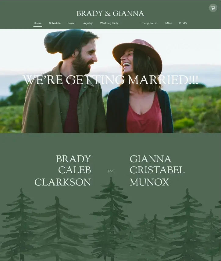 Zola's Camden website theme