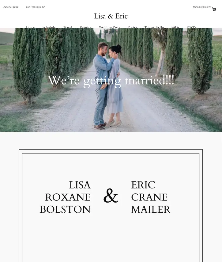 Zola's Verona website theme