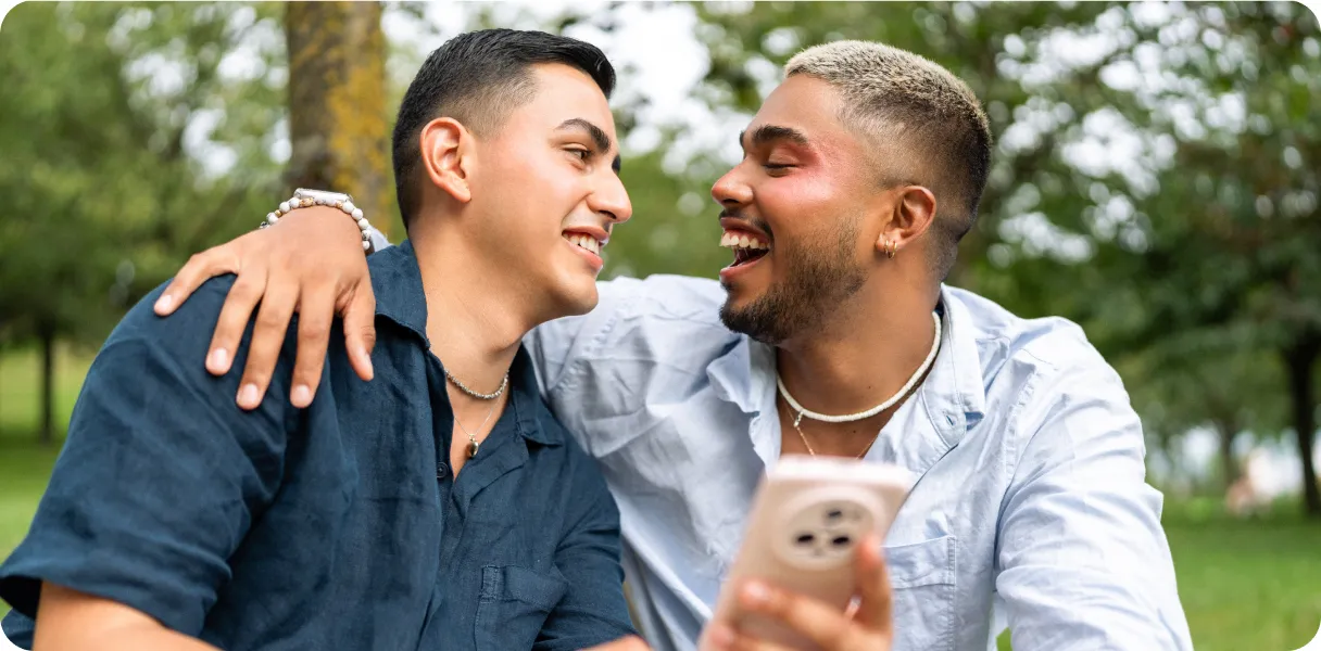 Couple planning wedding budget together